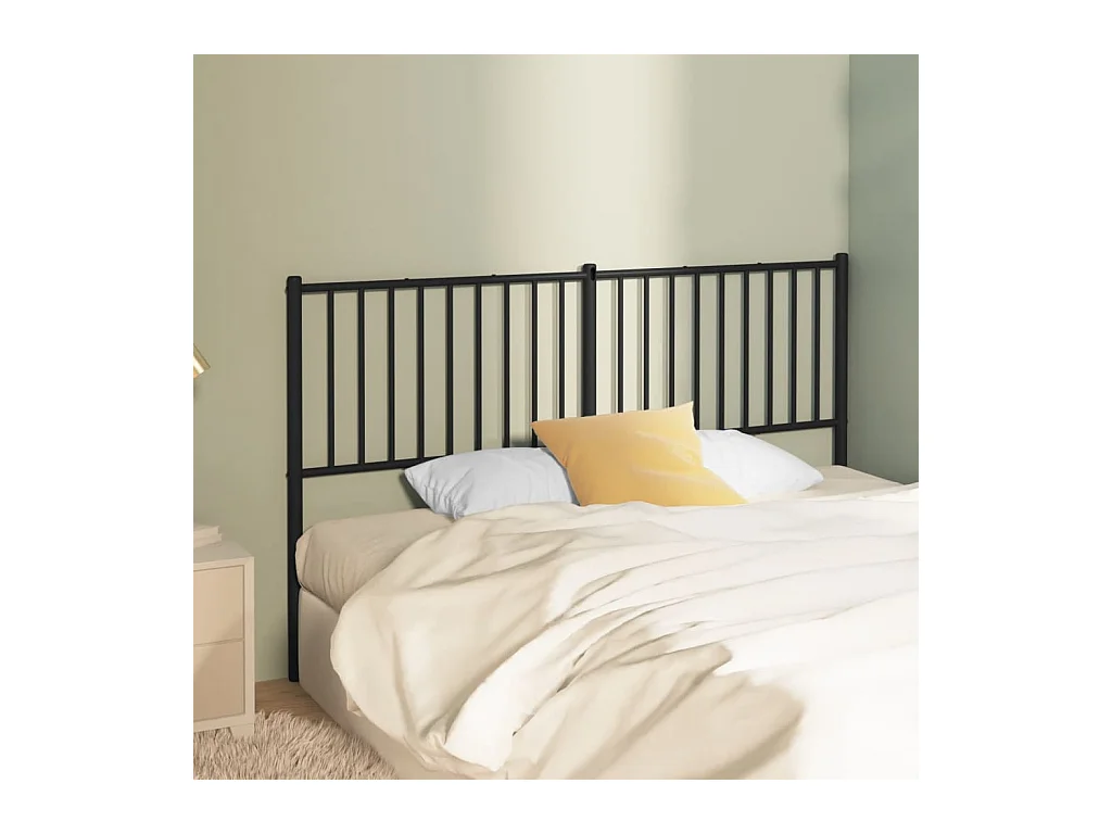 Mueble cabecero | Cabezal de cama | Cabecero de metal negro 160 cm