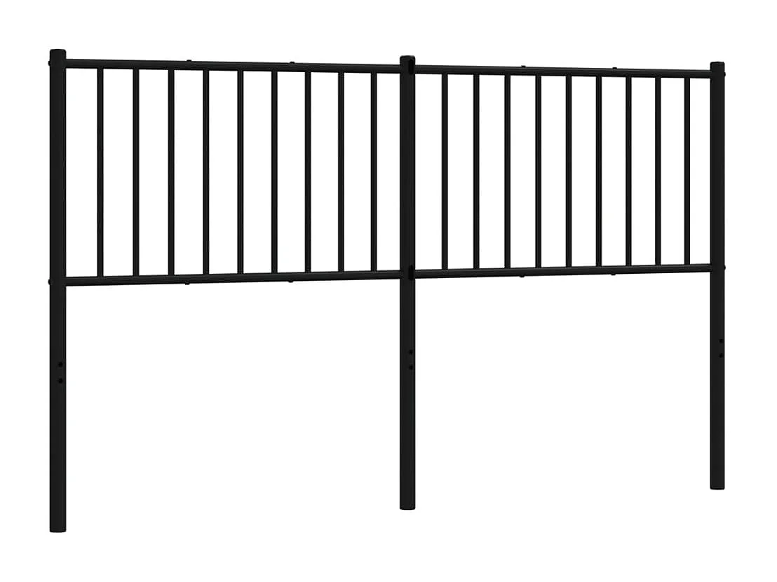 Tête de Lit | Panneau de tête pour lit Moderne métal noir 160 cm