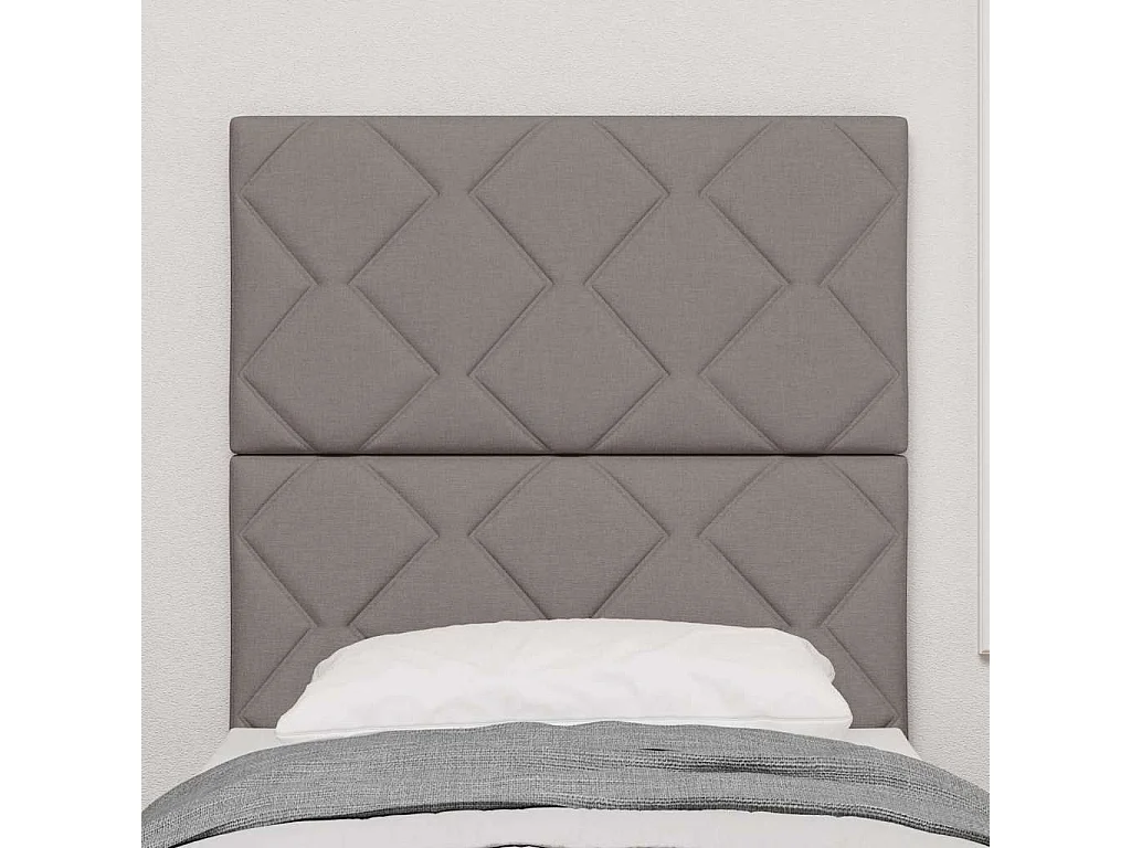 Tête de Lit | Panneau de tête pour lit Moderne en Tissu Geometric Manuel Taupe 80 cm tissu
