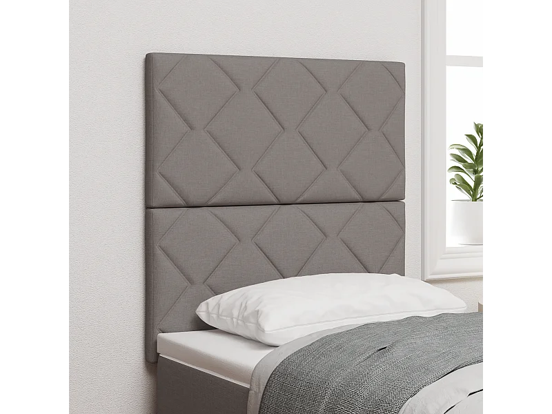 Tête de Lit | Panneau de tête pour lit Moderne en Tissu Geometric Manuel Taupe 80 cm tissu