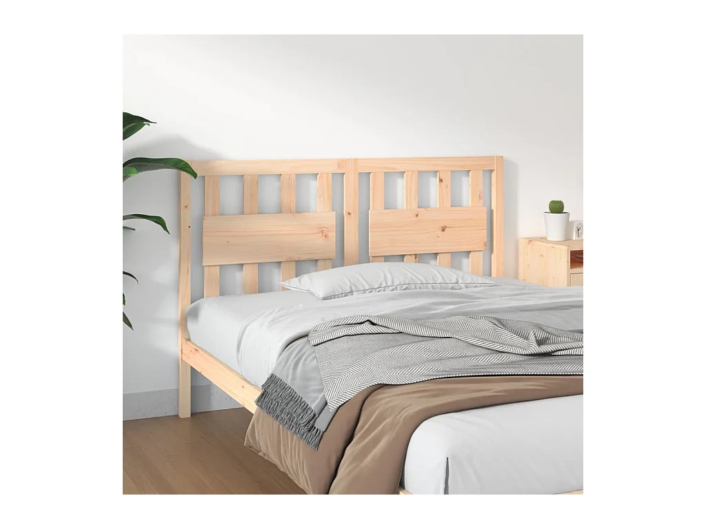 Tête de Lit | Panneau de tête pour lit Moderne 125,5x4x100 cm Bois massif de pin