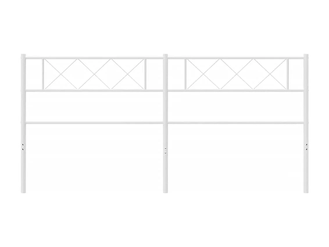 Tête de Lit | Panneau de tête pour lit Moderne métal blanc 200 cm