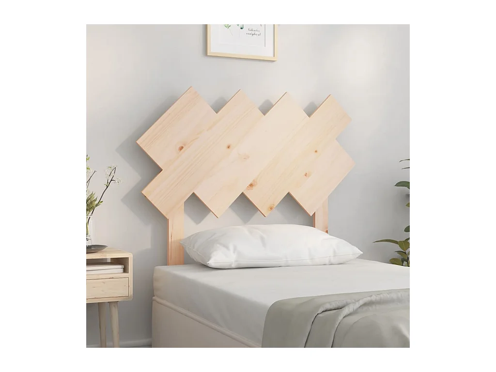 Tête de Lit | Panneau de tête pour lit Moderne 92x3x81 cm Bois massif de pin