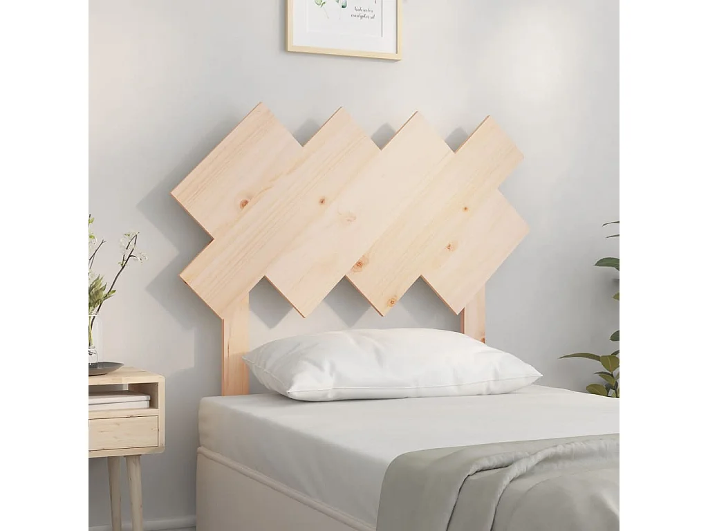Tête de Lit | Panneau de tête pour lit Moderne 92x3x81 cm Bois massif de pin