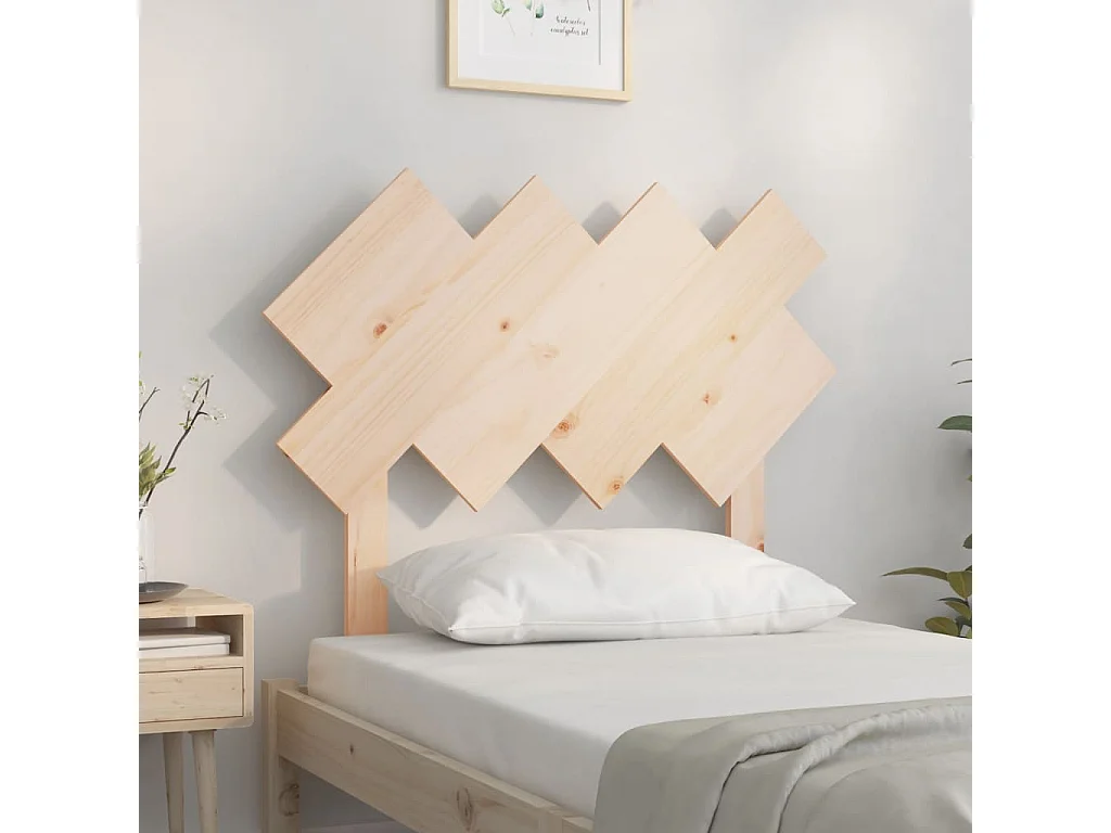 Tête de Lit | Panneau de tête pour lit Moderne 92x3x81 cm Bois massif de pin