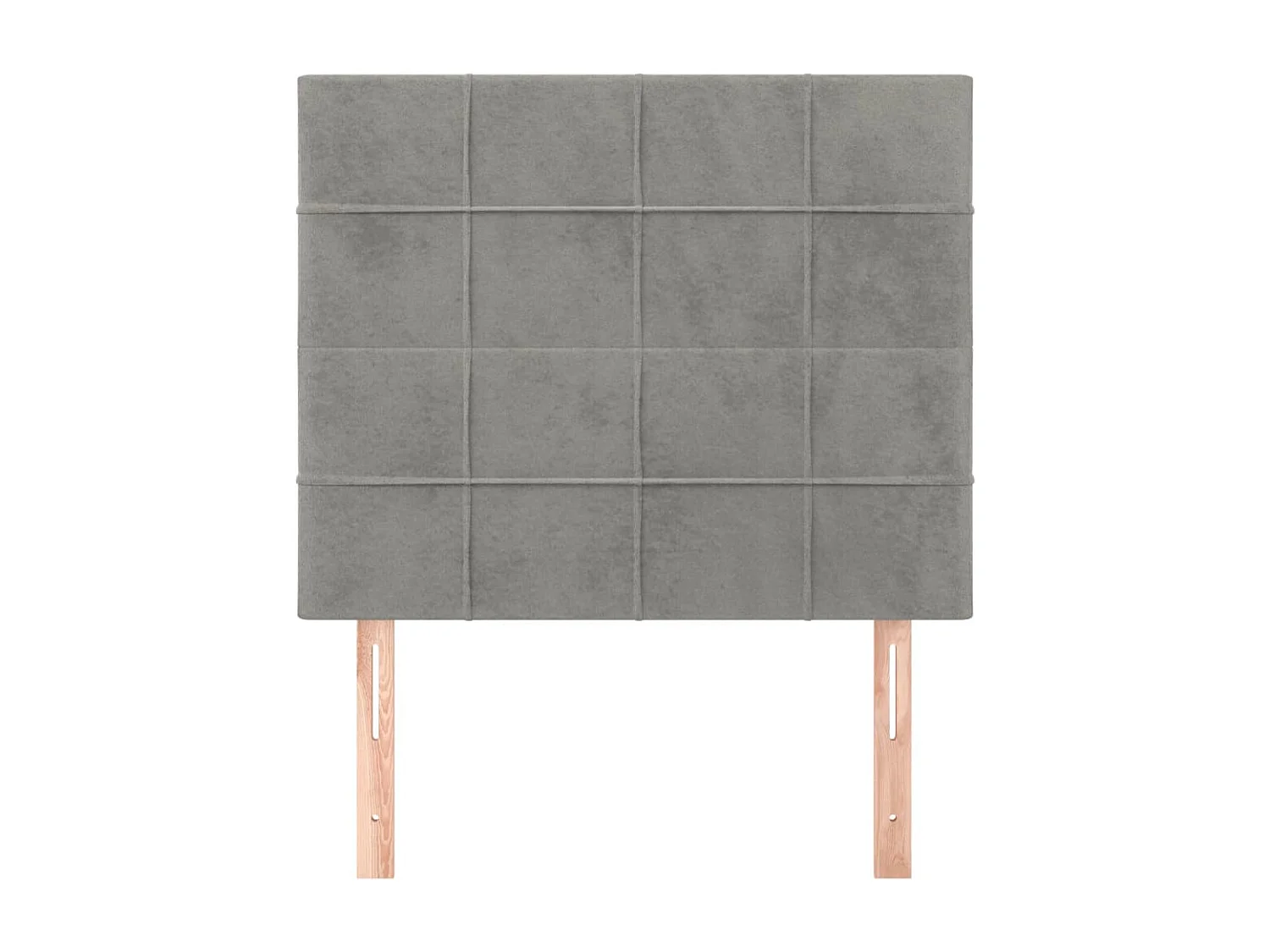 Cabeceros | Cabezal de cama | Mueble de cabecero 2 unidades de terciopelo gris claro 90x5x78/88 cm