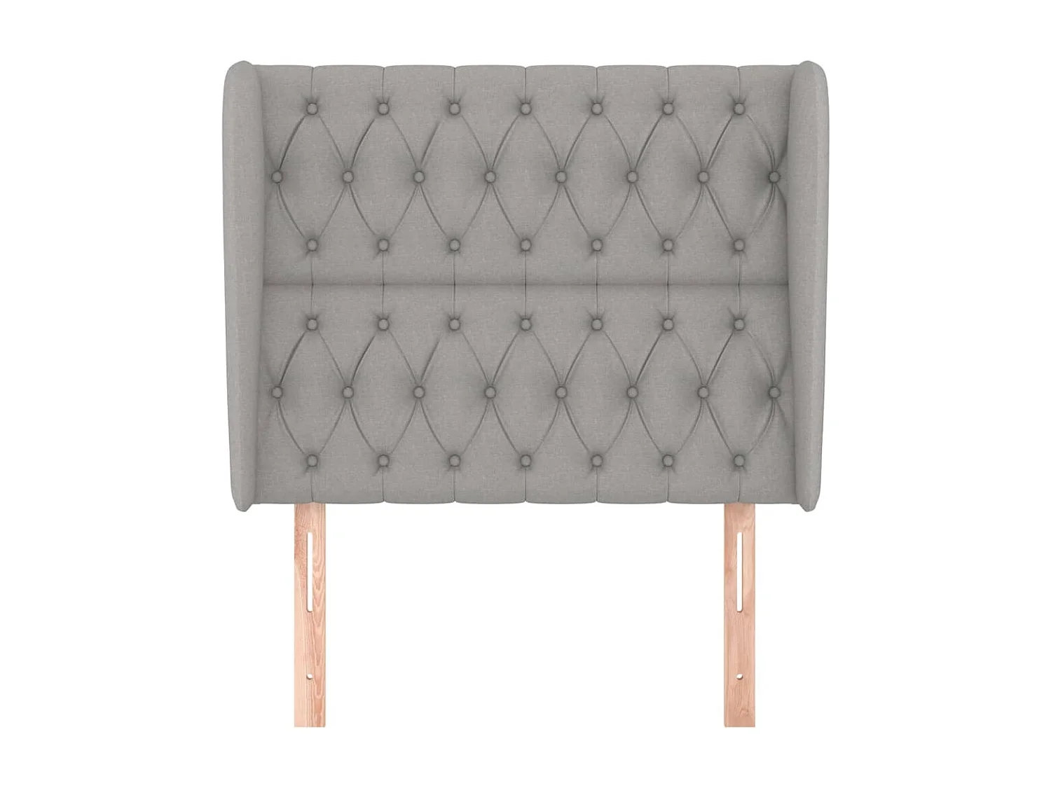 Tête de Lit | Panneau de tête pour lit Moderne avec oreilles Gris clair 103x23x118/128 cm Tissu