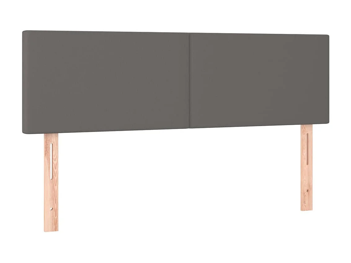 Hoofdbord | Hoofdeinde LED 144x5x78/88 cm kunstleer grijs