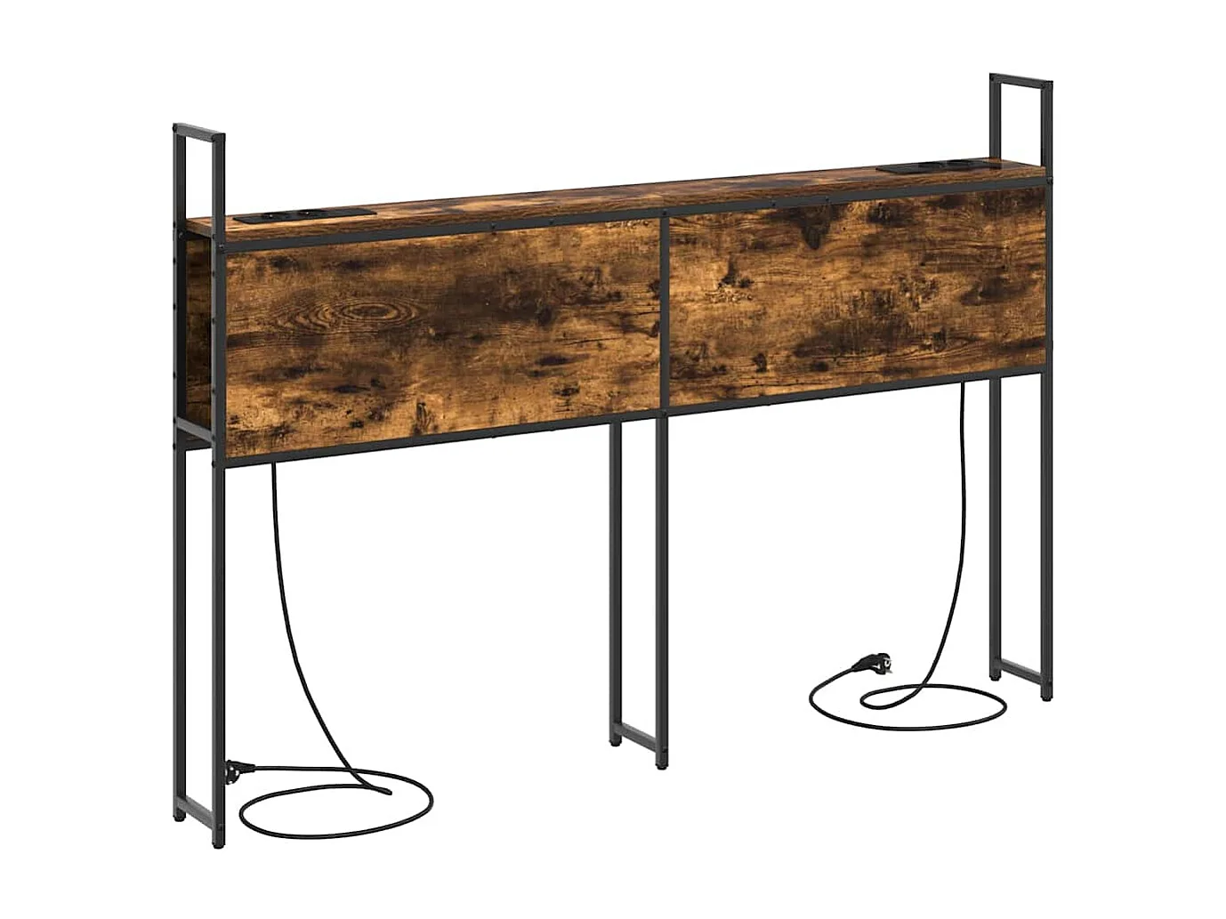 Tête de Lit de rangement | Panneau de tête pour lit Chêne fumé 140 cm Bois d'ingénierie