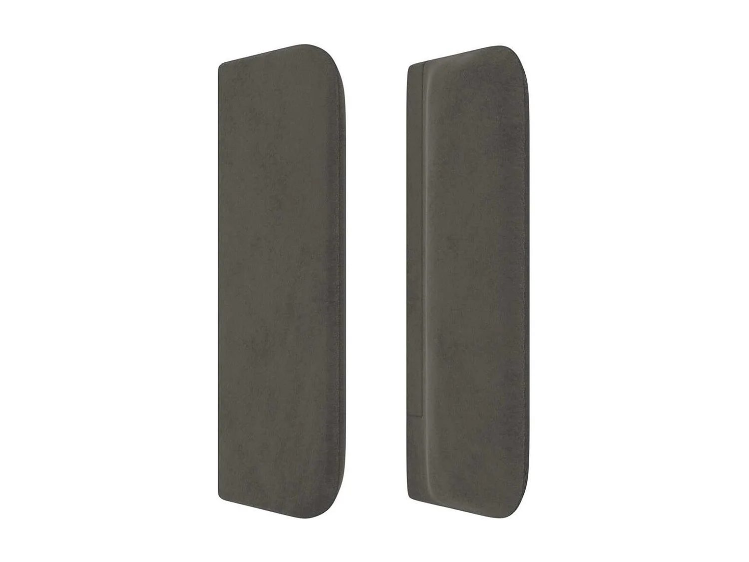 Mueble cabecero | Cabezal de cama | Cabecero de terciopelo gris oscuro 147x16x78/88 cm