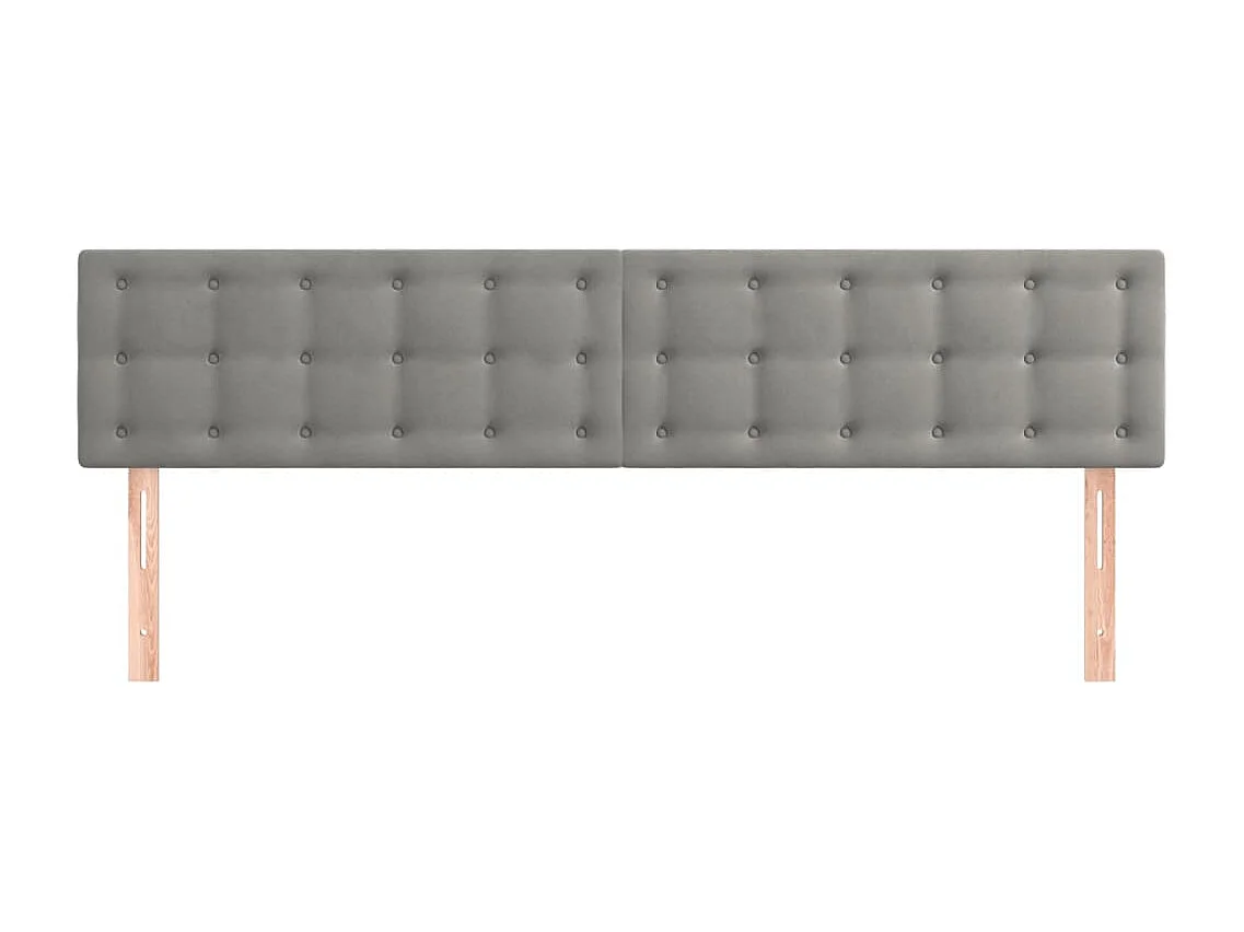 Têtes de lit | Panneaux de tête pour lit Moderne 2 pcs Gris clair 80x5x78/88 cm Velours