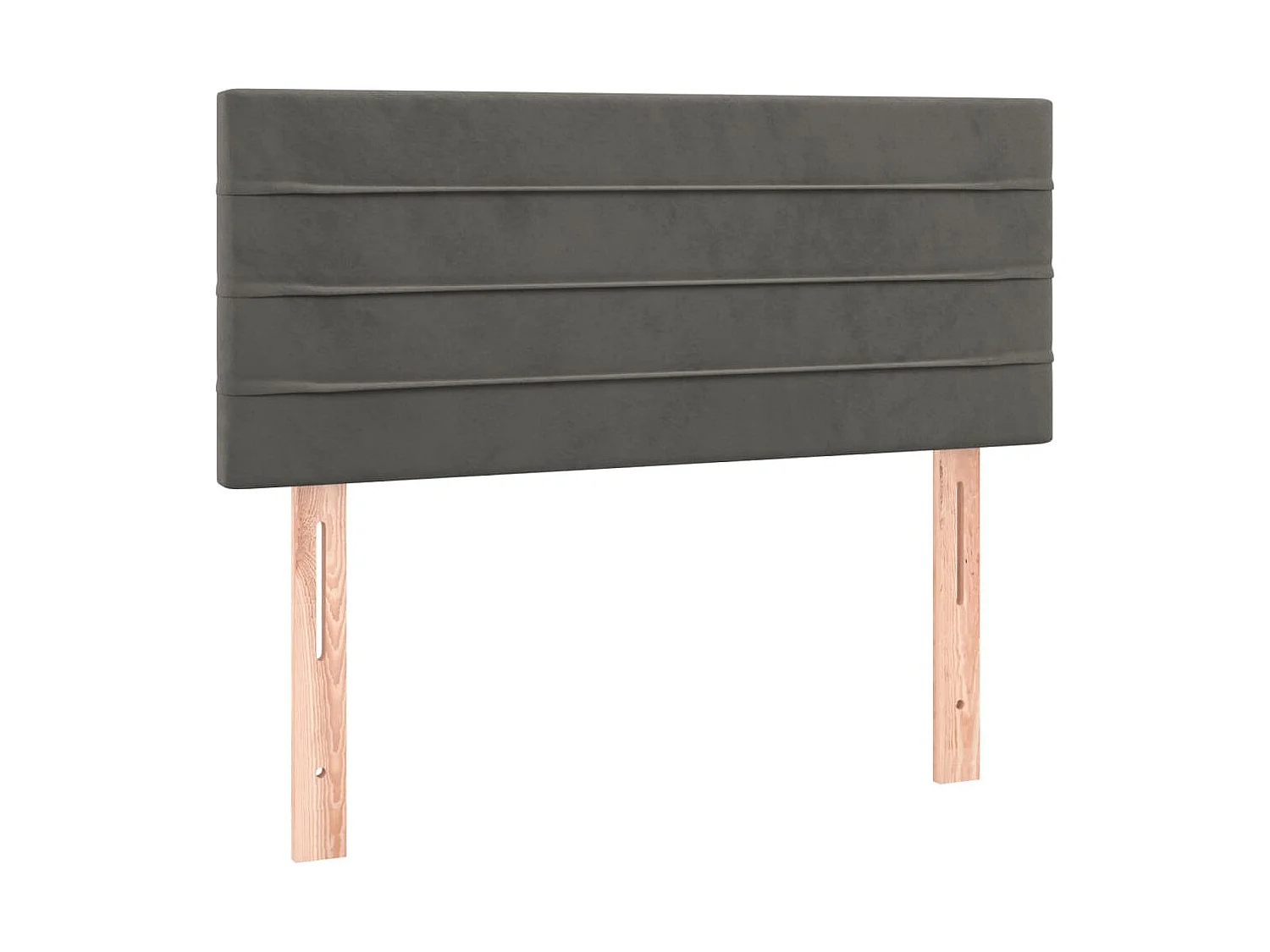 Cabecero | Cabezal de Cama | Mueble cabecero con LED de terciopelo gris oscuro 80x5x78/88 cm