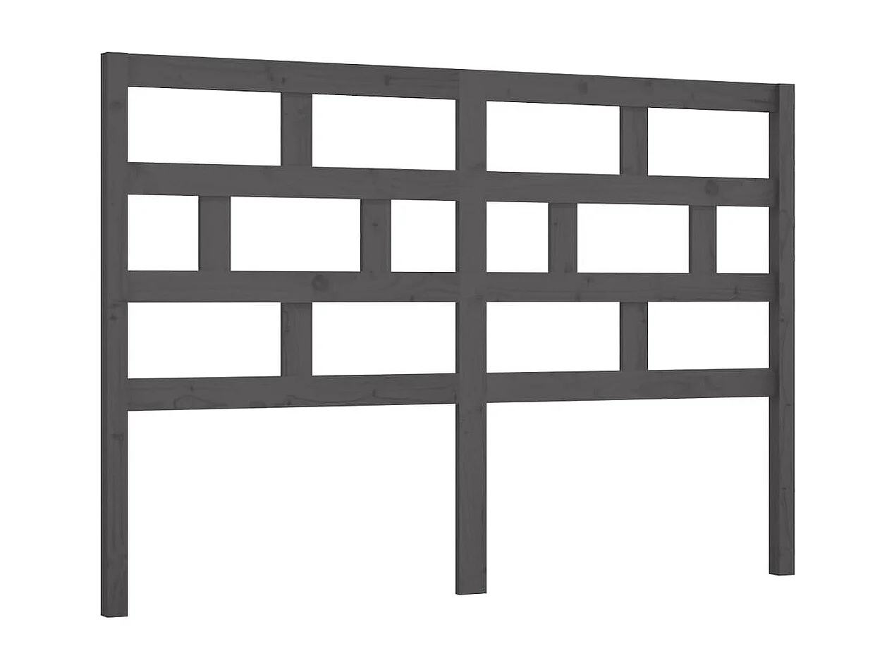 Hoofdbord | Hoofdeinde 166x4x100 cm massief grenenhout grijs