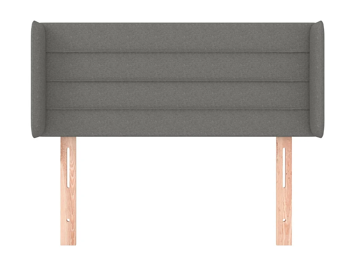 Mueble cabecero | Cabezal de cama | Cabecero de tela gris oscuro 93x16x78/88 cm