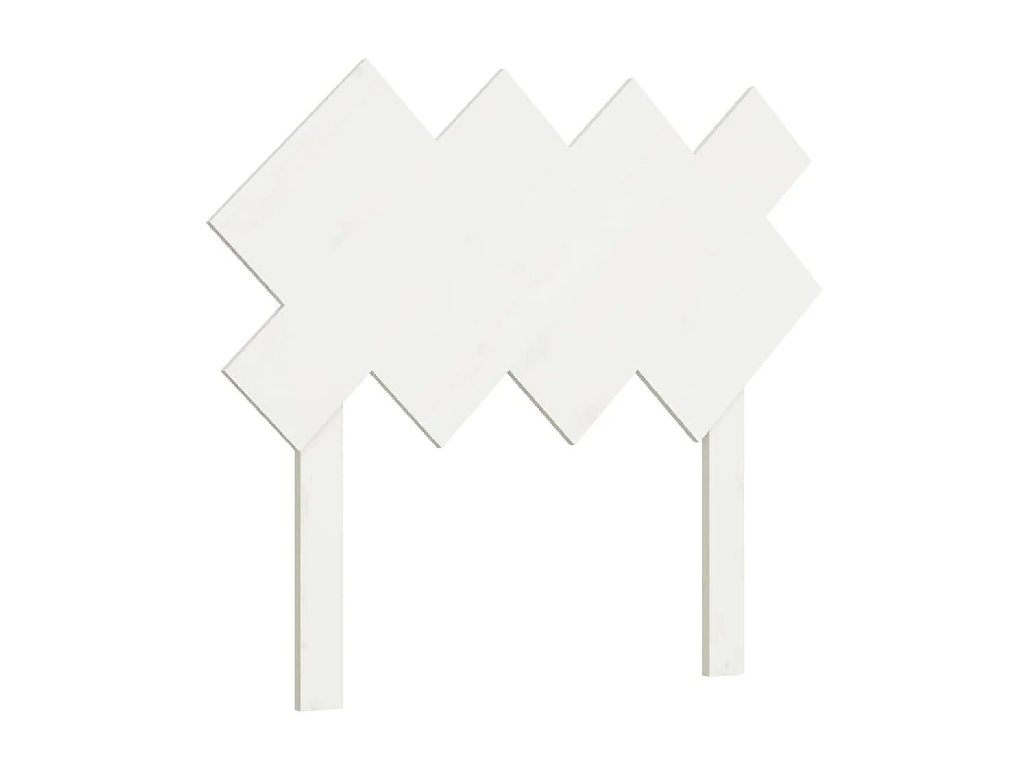 Tête de Lit | Panneau de tête pour lit Moderne Blanc 92x3x81 cm Bois massif de pin