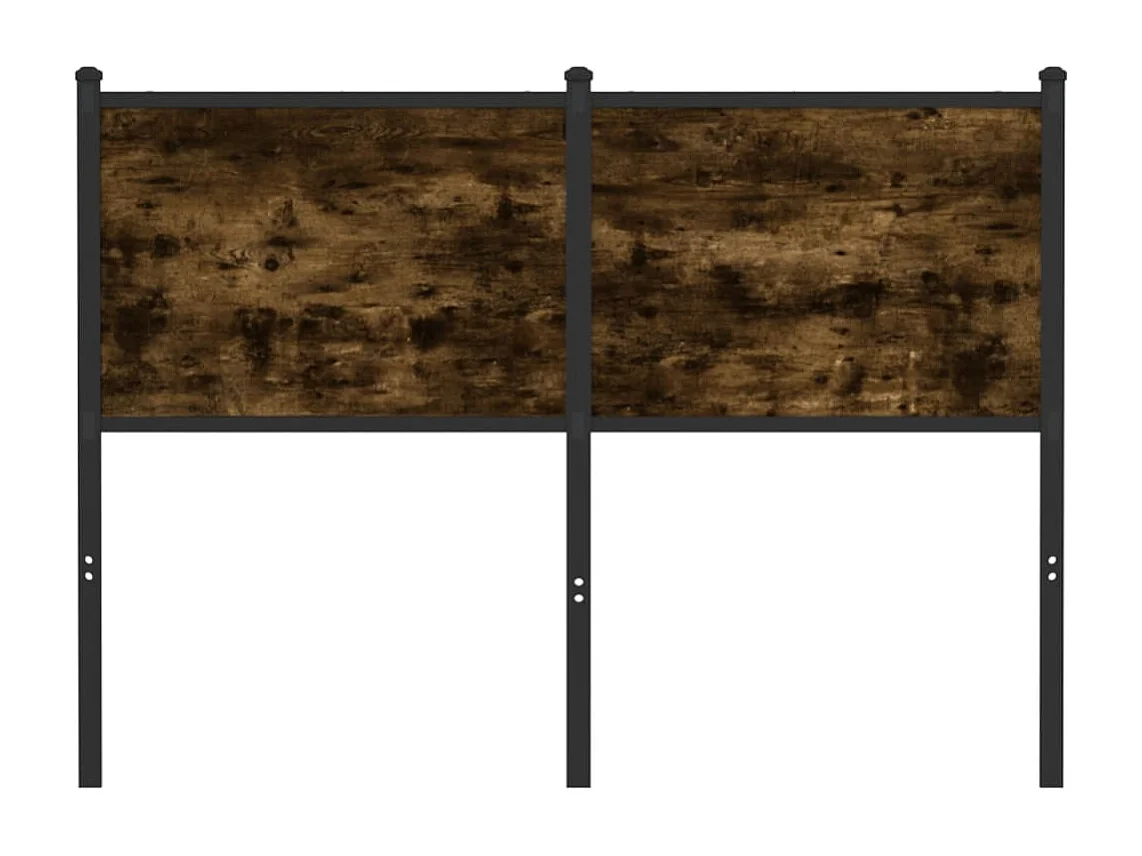 Tête de Lit | Panneau de tête pour lit Moderne chêne fumé 120 cm bois d'ingénierie et acier
