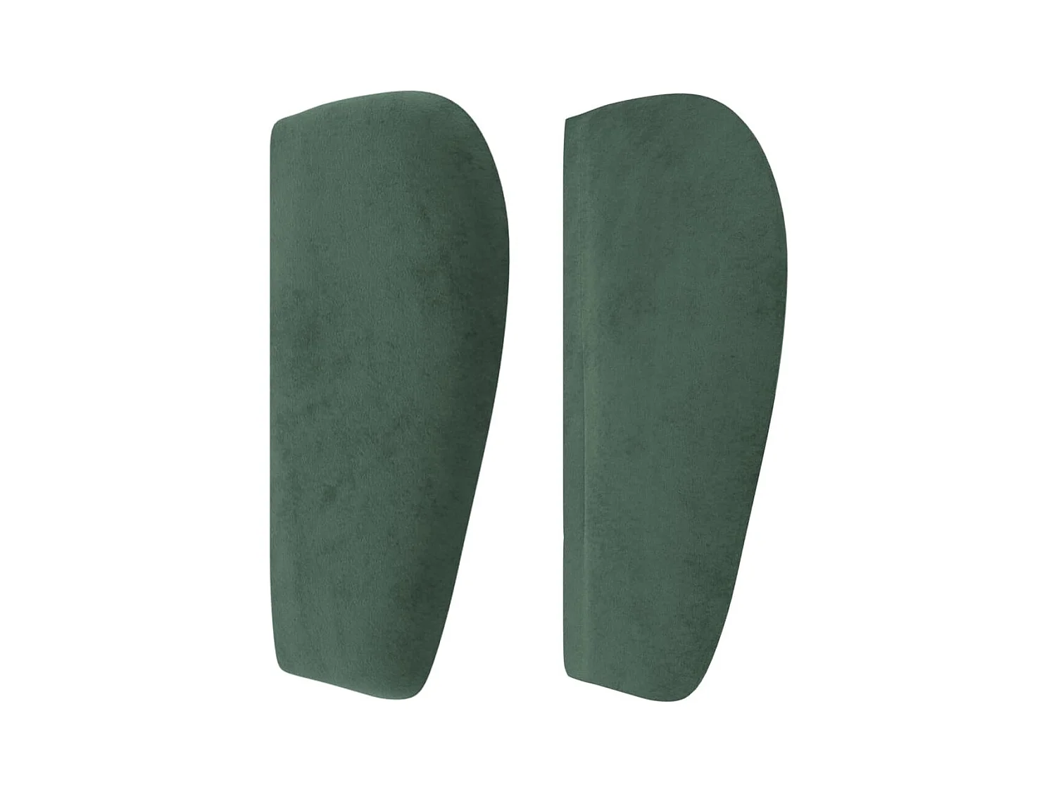 Tête de Lit | Panneau de tête pour lit Moderne avec oreilles Vert foncé 203x23x78/88 cm Velours