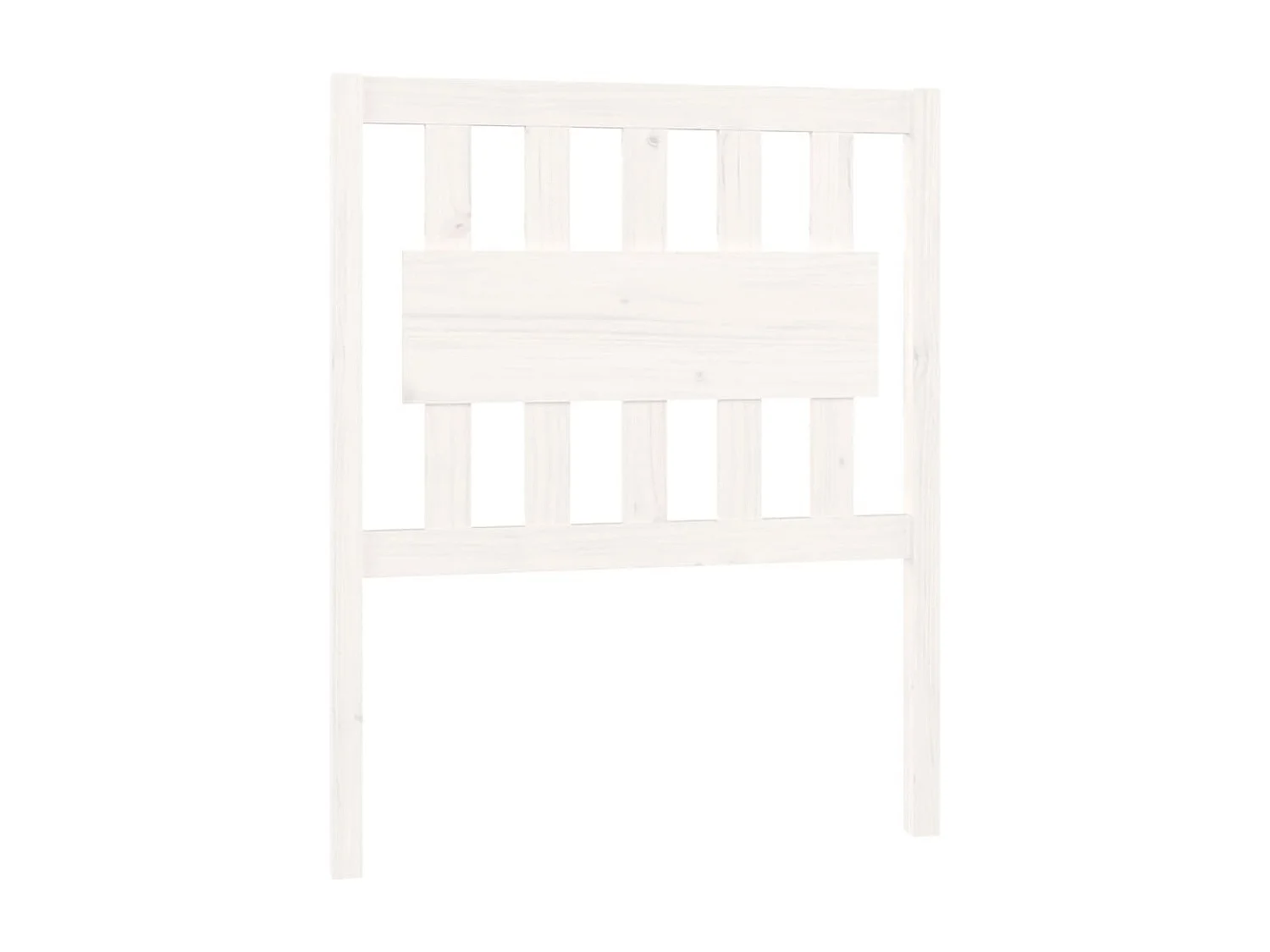 Tête de Lit | Panneau de tête pour lit Moderne blanc 80,5x4x100 cm bois massif de pin