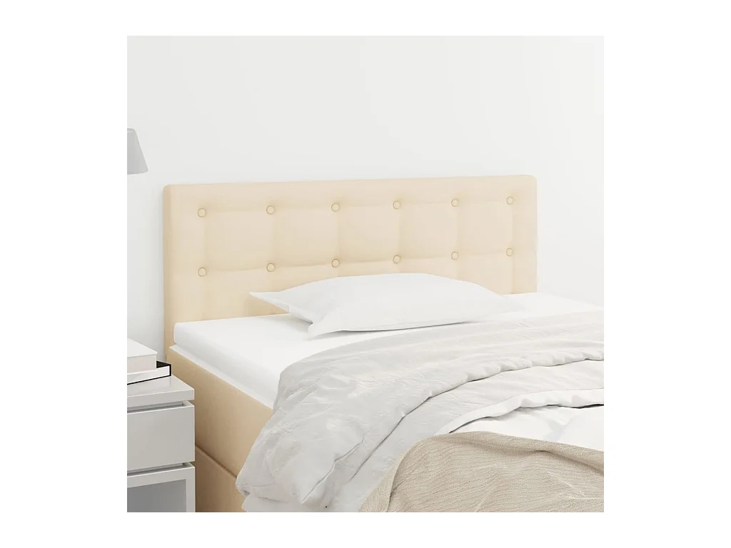 Tête de Lit | Panneau de tête pour lit Moderne Crème 80x5x78/88 cm Tissu