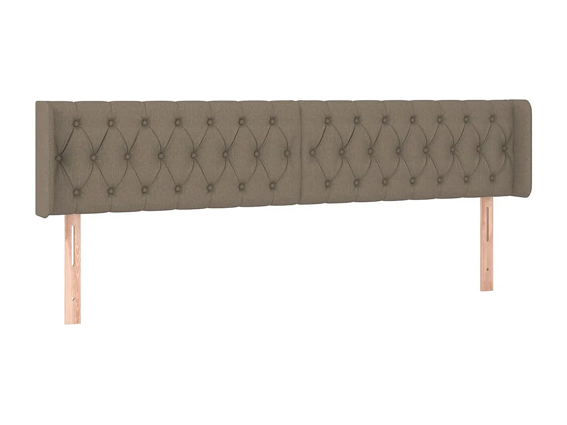 Hoofdbord | Hoofdeinde LED 203x16x78/88 cm stof taupe