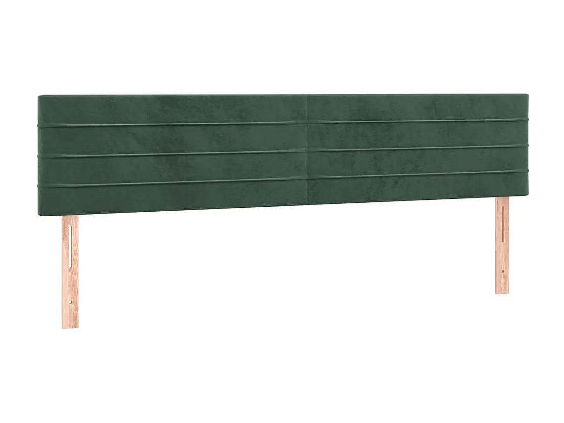 Hoofdbord | Hoofdeinde LED 200x5x78/88 cm fluweel donkergroen