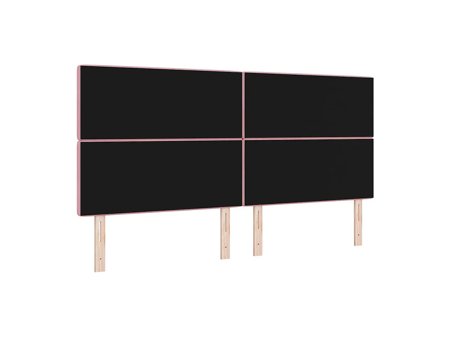 Tête de Lit | Panneau de tête pour lit Moderne LED avec des lumières à LED Rose 100 cm Velours