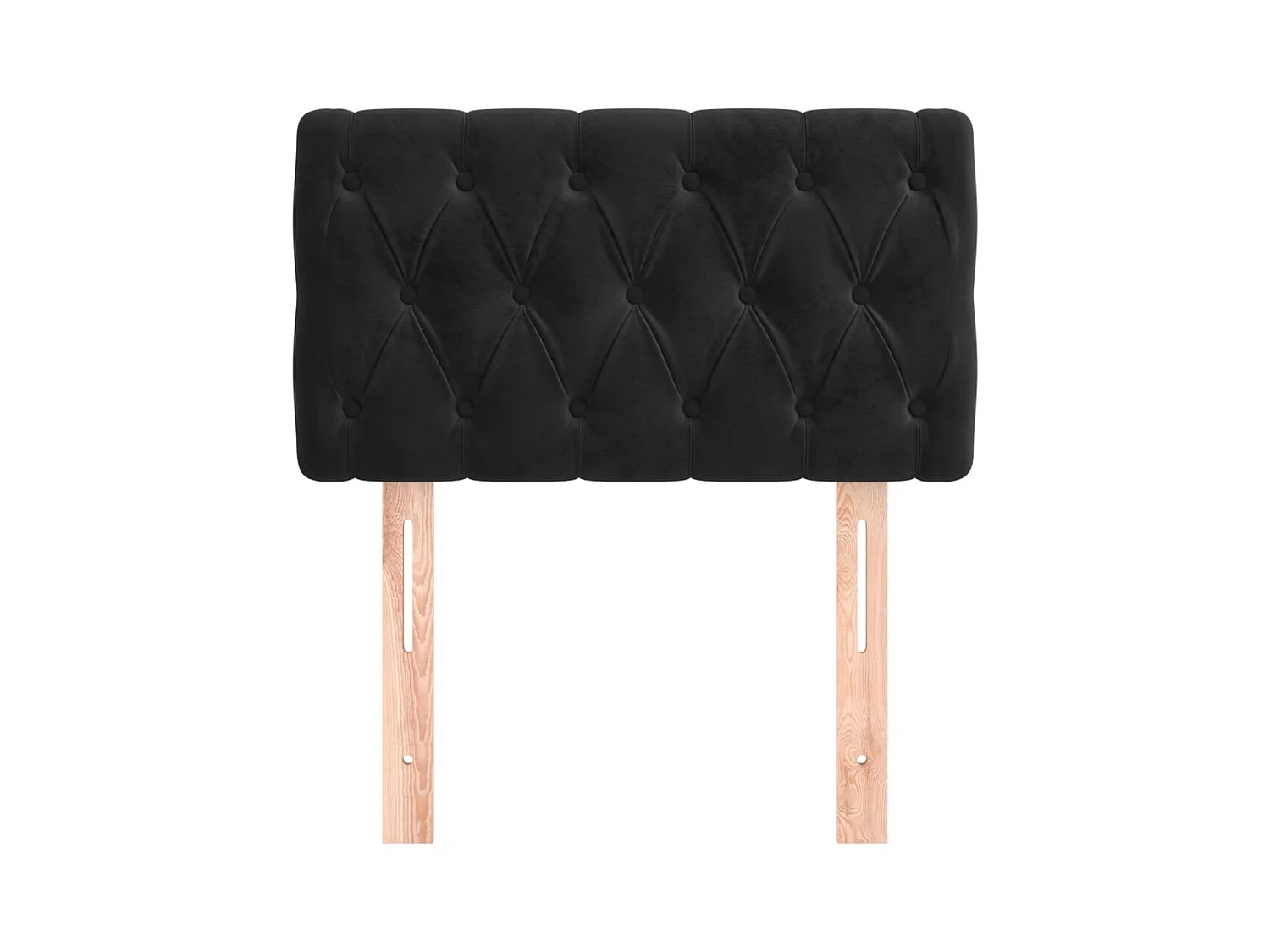 Mueble cabecero | Cabezal de cama | Cabecero de terciopelo negro 80x7x78/88 cm