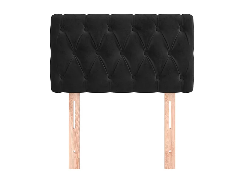 Mueble cabecero | Cabezal de cama | Cabecero de terciopelo negro 80x7x78/88 cm