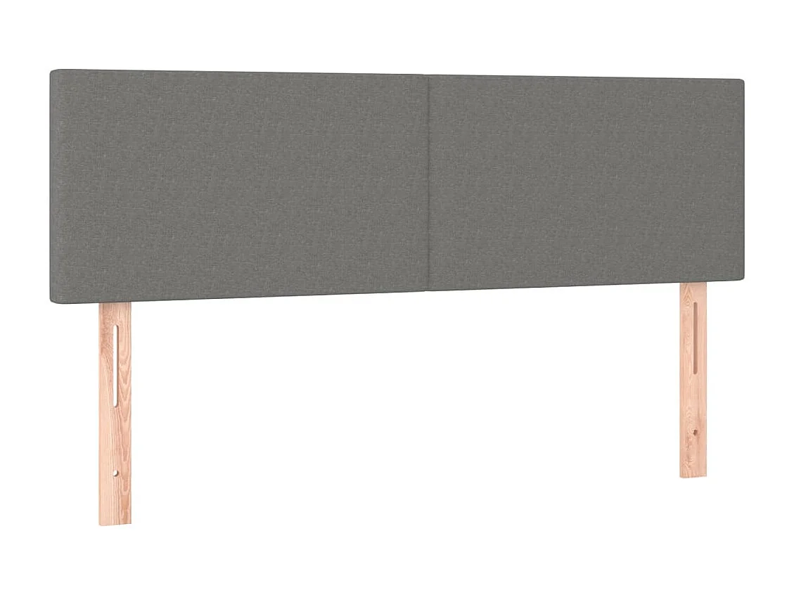 Hoofdbord | Hoofdeinde LED 144x5x78/88 cm stof donkergrijs