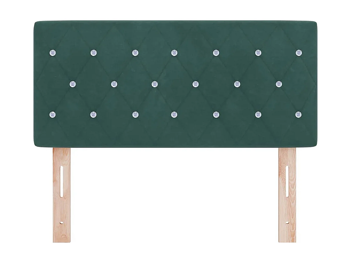 Tête de Lit | Panneau de tête pour lit Moderne en Velours Argyle Manuel Vert foncé 90 cm Velours