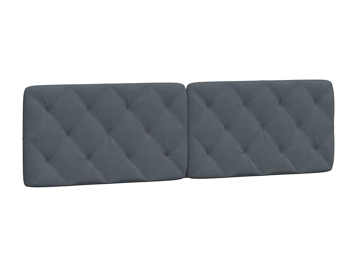 Tête de lit | Coussin de tête de lit | Tête de lit décoratif gris foncé 180 cm velours