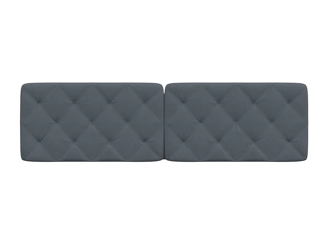 Tête de lit | Coussin de tête de lit | Tête de lit décoratif gris foncé 180 cm velours