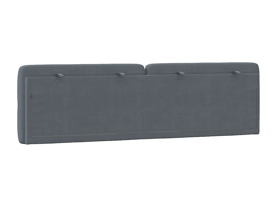 Tête de lit | Coussin de tête de lit | Tête de lit décoratif gris foncé 180 cm velours
