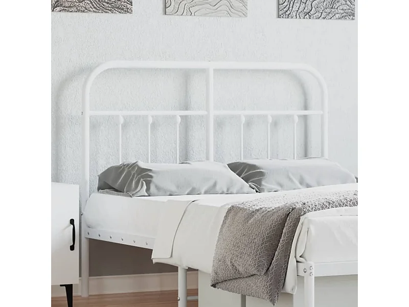 Tête de Lit | Panneau de tête pour lit Moderne métal blanc 120 cm