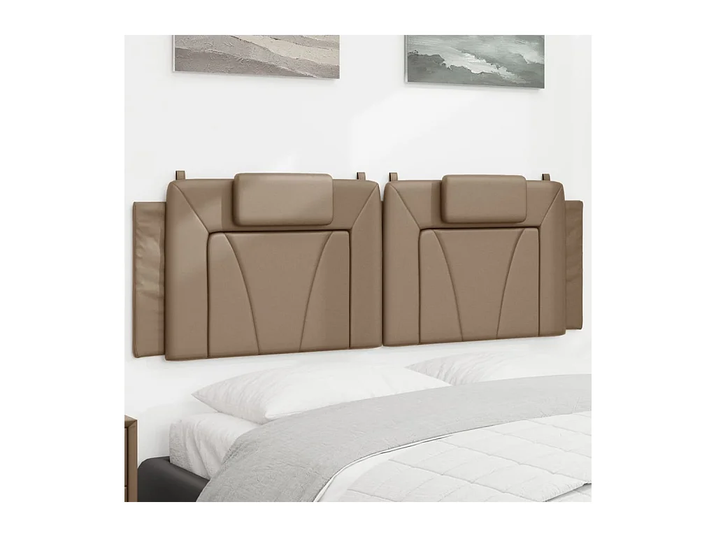 Tête de lit | Coussin de tête de lit | Tête de lit décoratif cappuccino 160 cm similicuir