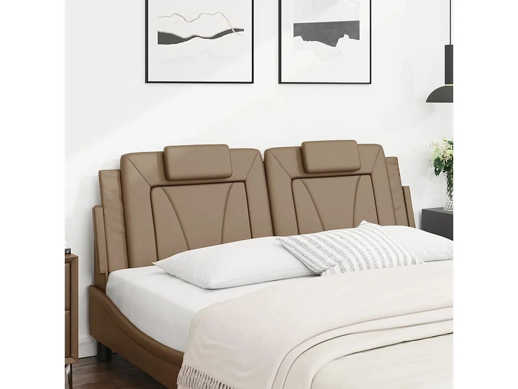 Tête de lit | Coussin de tête de lit | Tête de lit décoratif cappuccino 160 cm similicuir