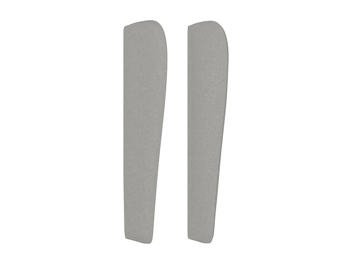 Cabecero | Cabezal de Cama | Mueble cabecero con orejas de tela gris claro 183x23x118/128 cm