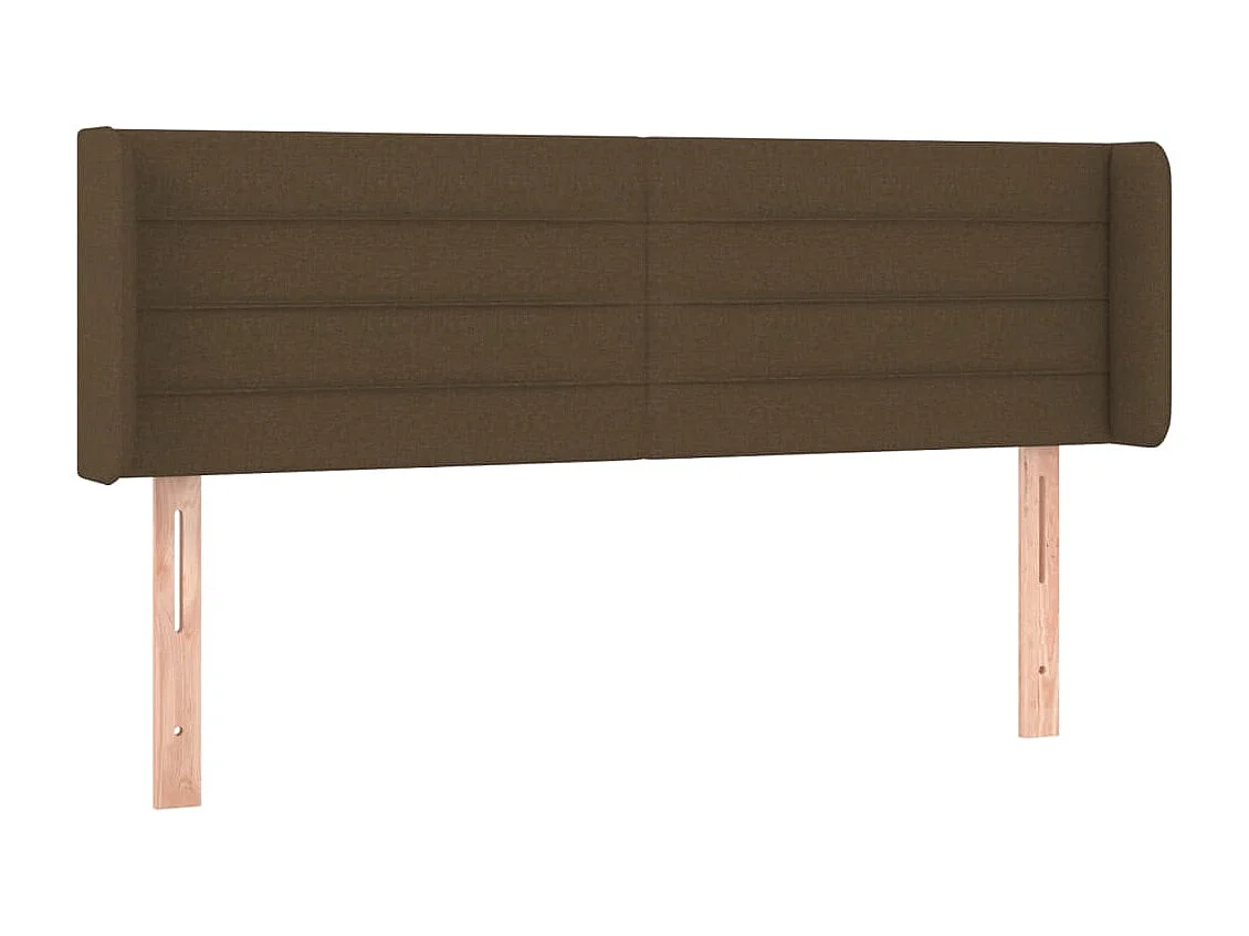 Hoofdbord | Hoofdeinde met randen 147x16x78/88 cm stof donkerbruin