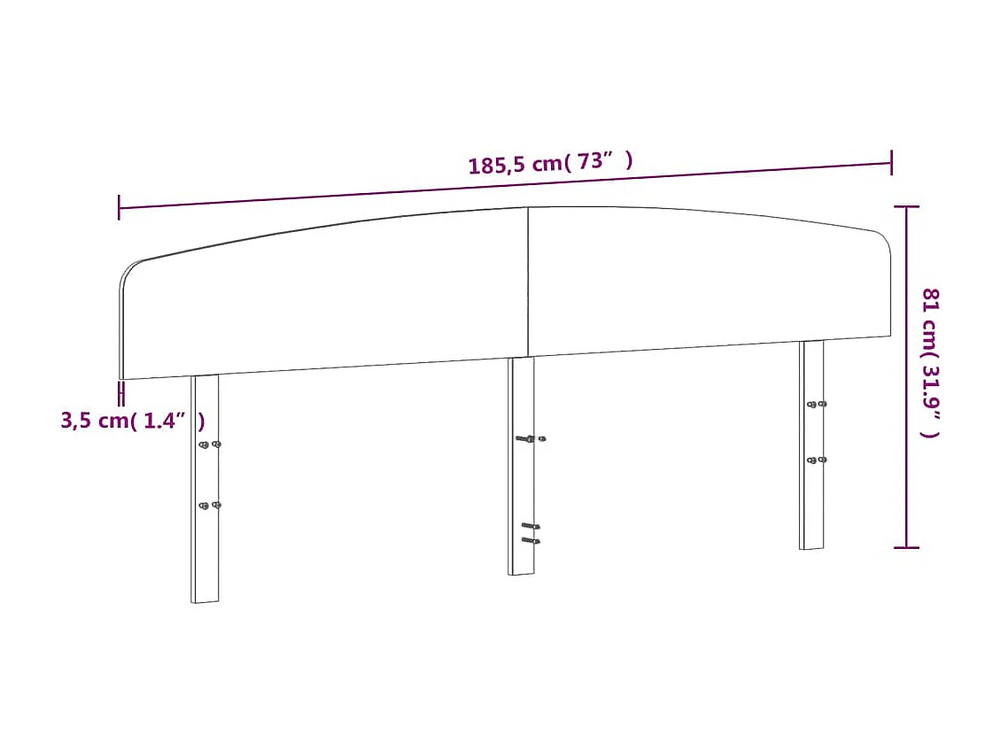 Cabecero de Cama | Cabezal de cama | Mueble de cabecero madera maciza de pino marrón cera 180 cm