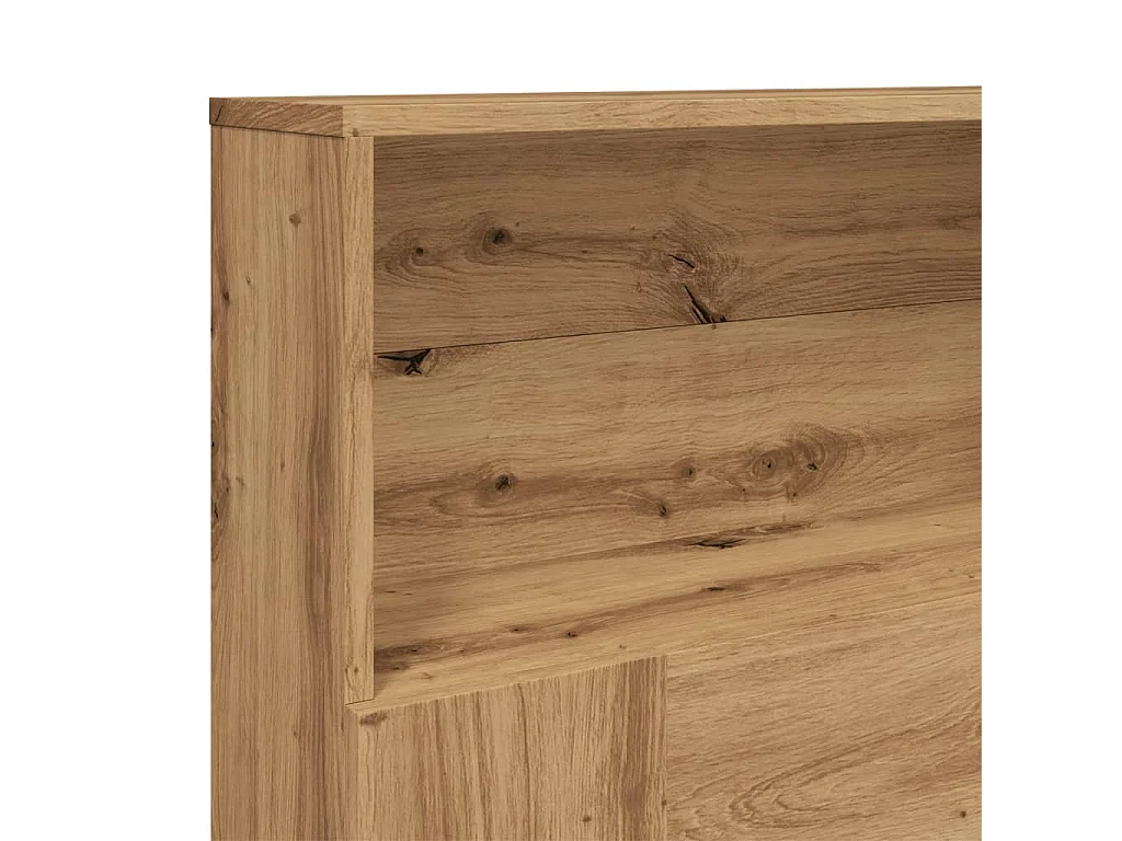 Tête de Lit avec rangement | Armoire de tête de lit chêne artisanal 200x19x103,5 cm