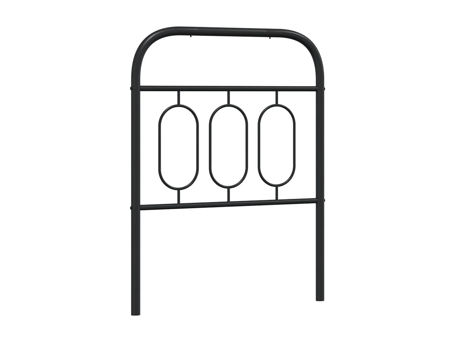 Tête de Lit | Panneau de tête pour lit Moderne métal noir 75 cm
