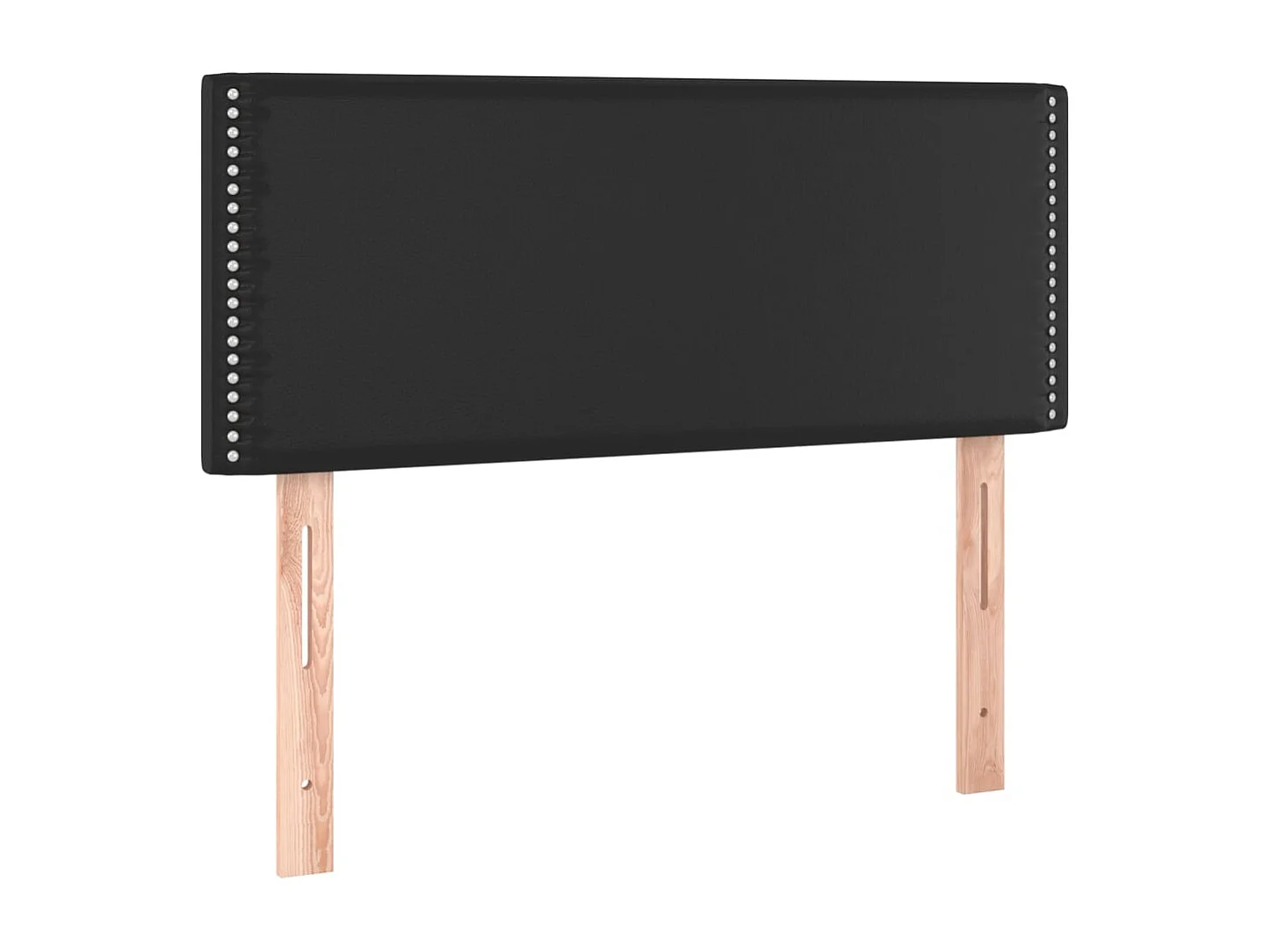 Cabecero | Cabezal de Cama | Mueble cabecero con LED cuero sintético negro 100x5x78/88 cm