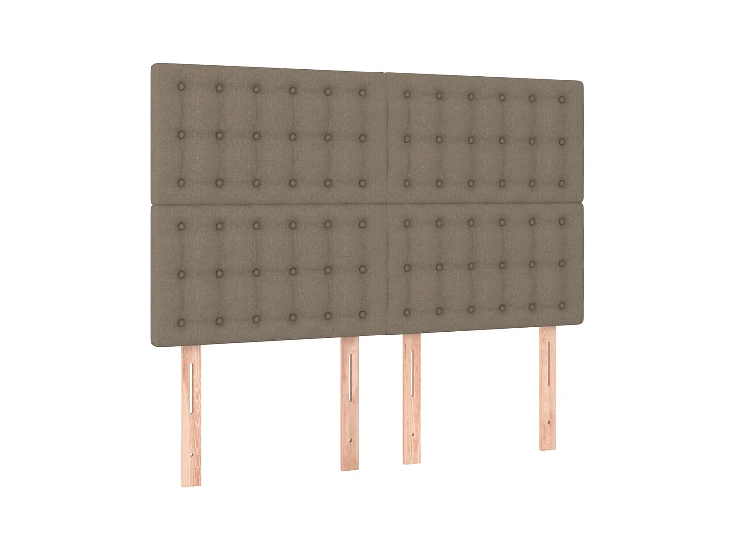 Cabeceros | Cabezal de cama | Mueble de cabecero 4 unidades tela gris taupe 72x5x78/88 cm