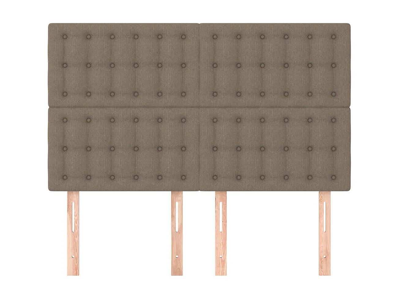 Têtes de lit | Panneaux de tête pour lit Moderne 4 pcs Taupe 72x5x78/88 cm Tissu