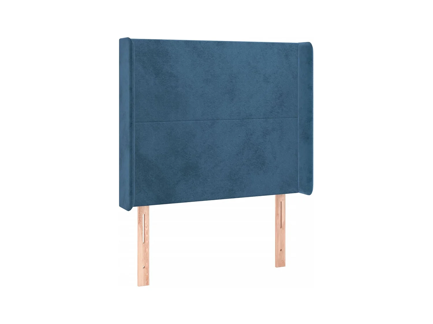 Cabecero | Cabezal de Cama | Mueble cabecero con LED de terciopelo azul oscuro 93x16x118/128 cm