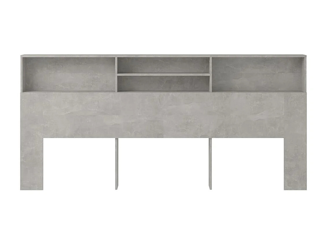 Cabecero de Cama | Cabezal de Cama | Mueble cabecero gris hormigón 220x19x103,5 cm