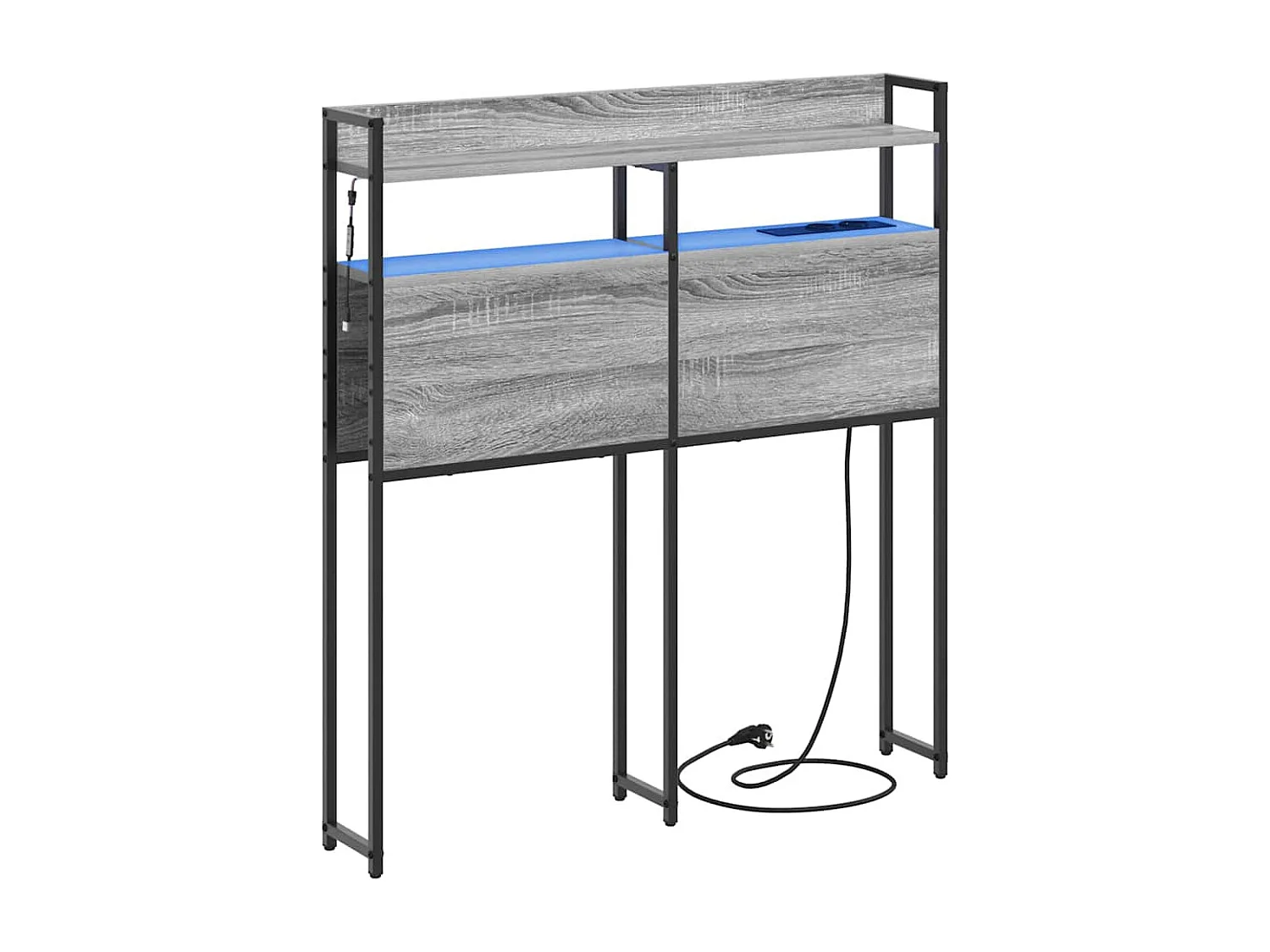 Tête de Lit de rangement | Panneau de tête pour lit Sonoma gris 100 cm Bois d'ingénierie