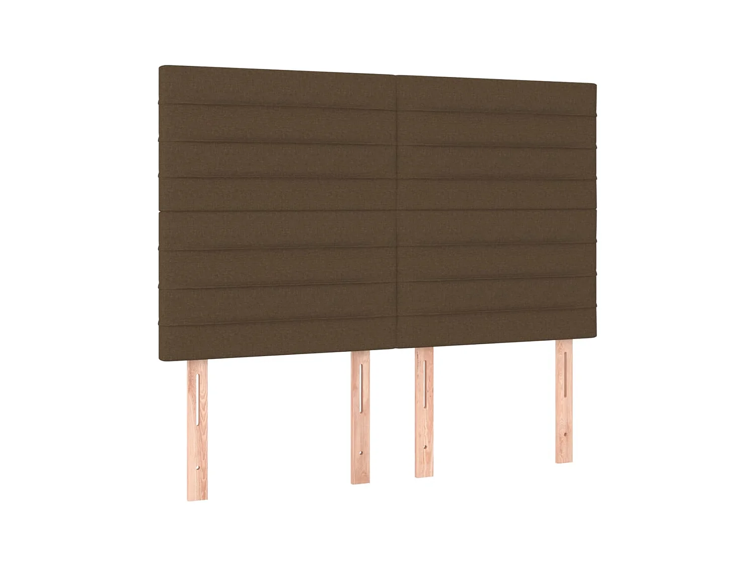 Têtes de lit | Panneaux de tête pour lit Moderne 4 pcs Marron foncé 72x5x78/88 cm Tissu