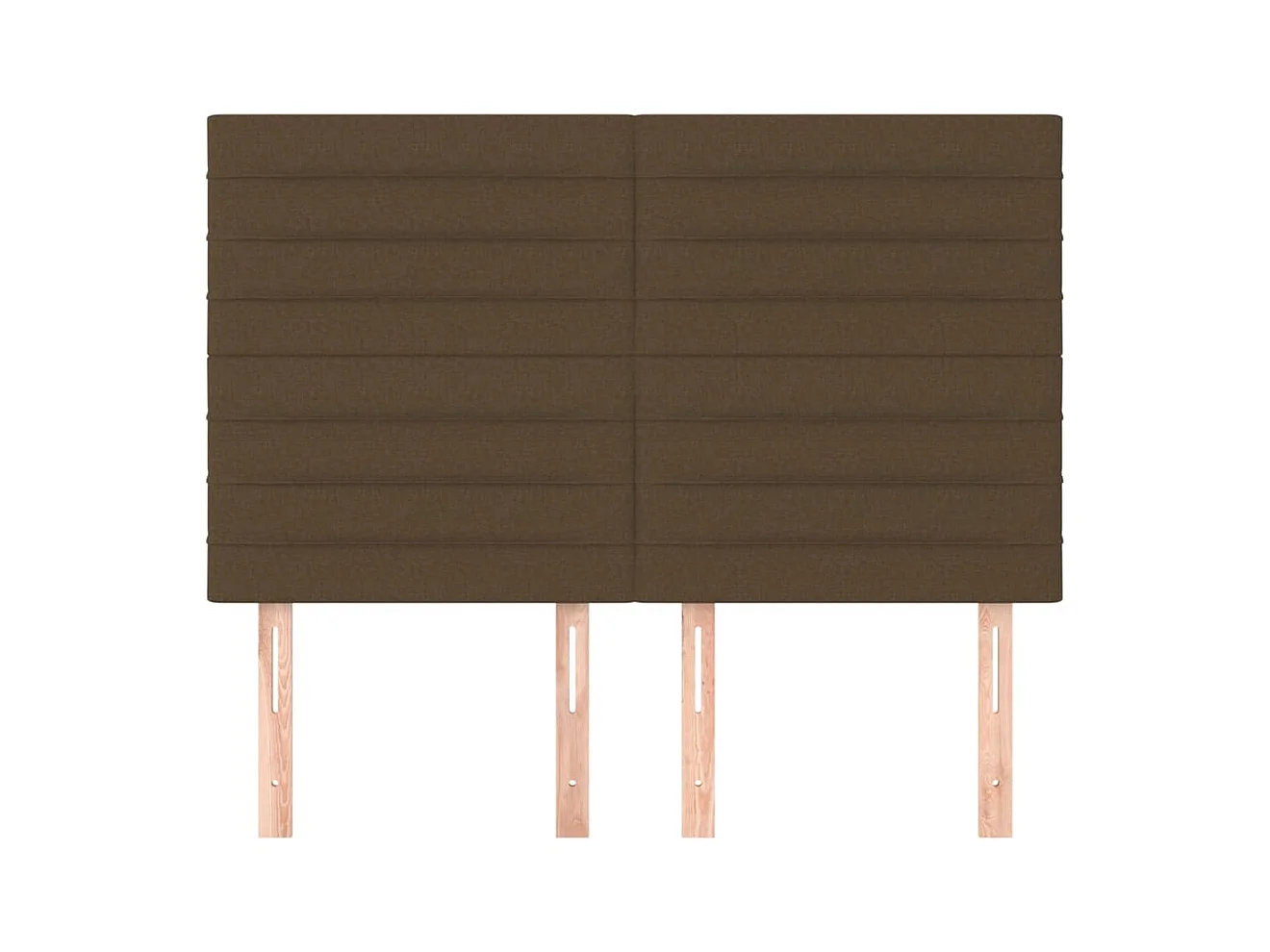 Têtes de lit | Panneaux de tête pour lit Moderne 4 pcs Marron foncé 72x5x78/88 cm Tissu