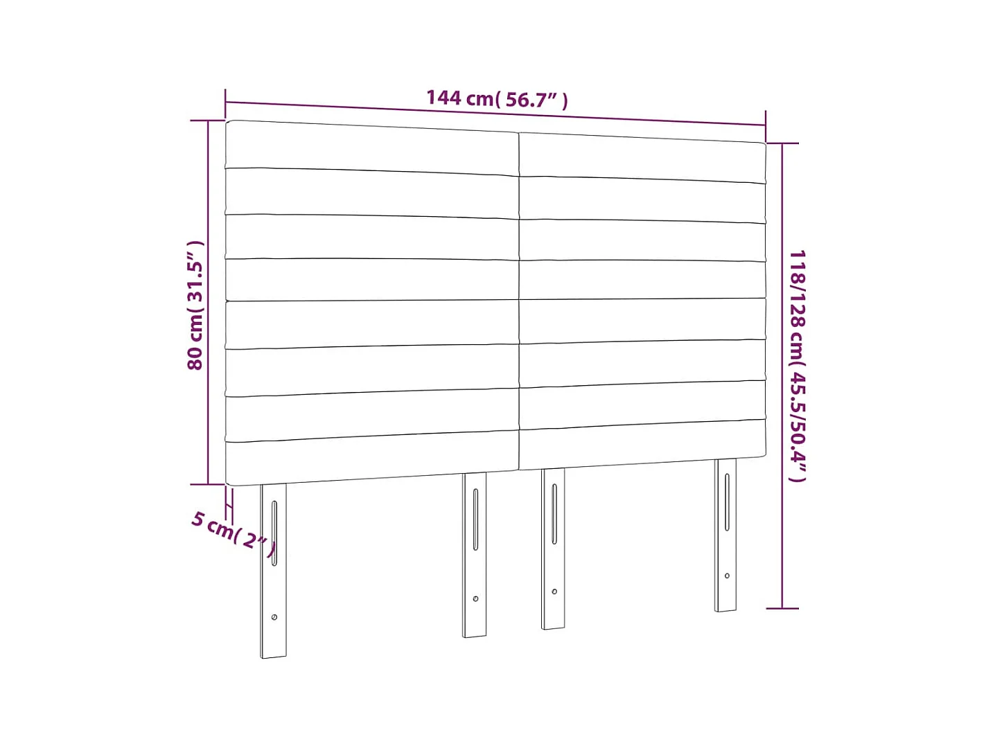 Têtes de lit | Panneaux de tête pour lit Moderne 4 pcs Marron foncé 72x5x78/88 cm Tissu